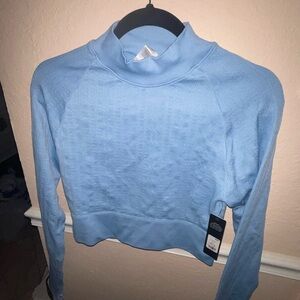 Fashion Nova Light Blue Sweater Jacket , sport clothing, size large